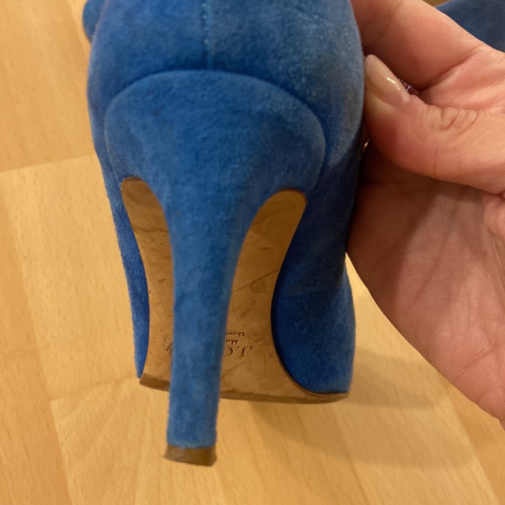 Jcrew blue suede 3” heels - Picture 5 of 7